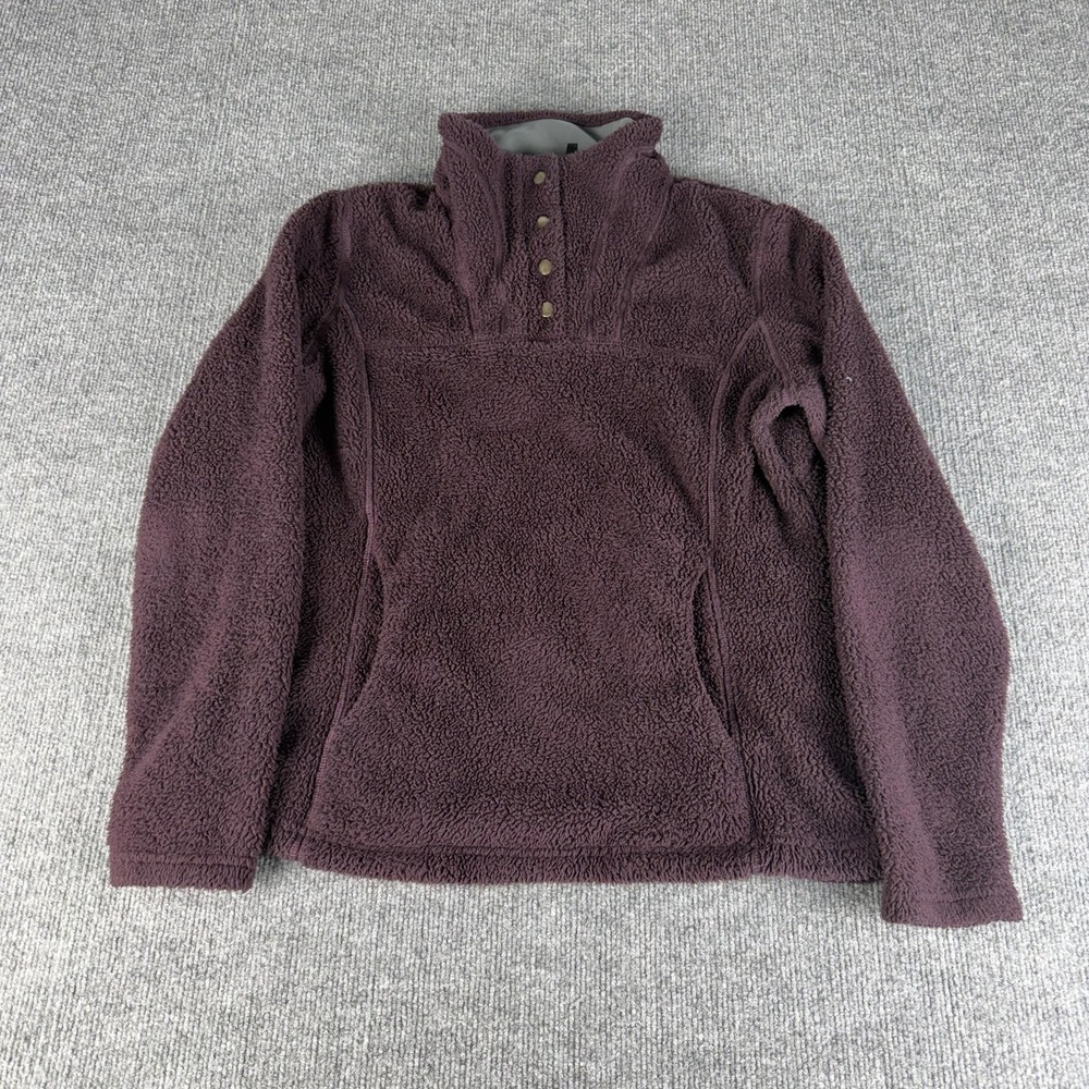 Kuhl Jacket Womens Medium Purple Sherpa Fleece Snap Neck Pullover 4386